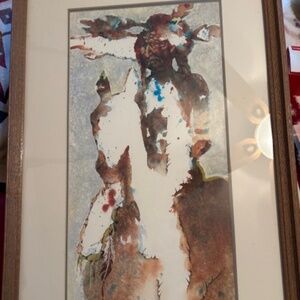 McCauley 1978 Native watercolor abstract Print